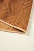 Textured Solid Quarter Zip Collar Bracelet Sleeve Mini Dress