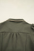 Textured Solid Quarter Zip Collar Bracelet Sleeve Mini Dress
