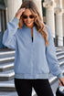 Textured Solid Stand Neck Zip Up Bomber Jacket