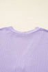 Textured Solid Waffle Knit Button Front Cardigan
