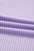 Textured Solid Waffle Knit Button Front Cardigan