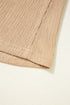 Textured Square Neck Layered Ruffle Sleeve Top