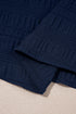 Textured Square Neck Ruffle Sleeve Smocked Short Set