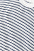 Textured Stitch Short Sleeve Striped Knit Sweater