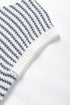 Textured Stitch Short Sleeve Striped Knit Sweater