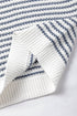 Textured Stitch Short Sleeve Striped Knit Sweater