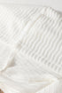 Textured Stripe Buttoned V Neck Hooded Long Sleeve Top