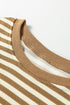 Textured Stripe Drop Shoulder Skort Two Piece Dress