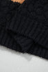 Textured Stripe Mock Neck Chunky Knit Sweater