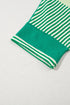Textured Stripe Patchwork Waffle Knit T Shirt