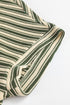 Textured Stripe Side Slit Crew Neck Casual Shirt