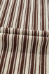 Textured Stripe Side Slit Crew Neck Casual Shirt