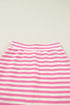 Textured Stripe Sleeveless Zip Collar Accent Trim Two Piece Dress