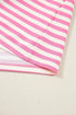 Textured Stripe Sleeveless Zip Collar Accent Trim Two Piece Dress