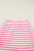 Textured Stripe Sleeveless Zip Collar Accent Trim Two Piece Dress