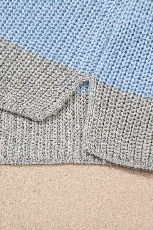 Textured Stripe Split Neck Cap Sleeve Knit Top
