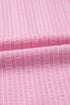 Textured Stripe V Neck Puff Sleeve A Line Maxi Dress