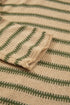 Textured Striped Drop Shoulder Relaxed Fit Pullover Sweater