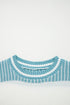 Textured Striped Long Sleeve Crew Neck Sweater