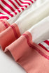 Textured Striped Patchwork Seam Detail Pullover Sweatshirt