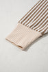 Textured Striped Ribbed Dolman High Low Long Sleeve Top