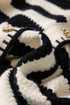 Textured Striped Round Neck Button Front Knit Cardigan