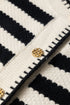 Textured Striped Round Neck Button Front Knit Cardigan