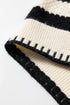 Textured Striped Round Neck Button Front Knit Cardigan