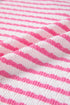 Textured Striped Short Sleeve Banded Hem Top