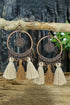 Textured Tassel Fringe Round Drop Statement Earrings