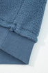 Textured Teddy Fleece Balloon Sleeve Crew Neck Pullover