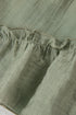Textured Tie Waist Ruffle Hem Casual Shorts