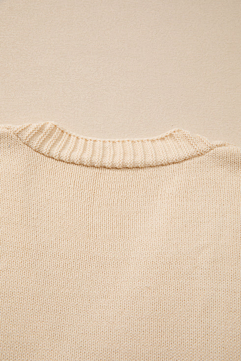 Textured V Neck Button Front Long Sleeve Cardigan