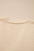 Textured V Neck Button Front Long Sleeve Cardigan