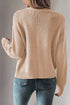 Textured V Neck Button Front Long Sleeve Cardigan
