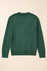Textured V Neck Button Front Long Sleeve Cardigan