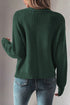 Textured V Neck Button Front Long Sleeve Cardigan