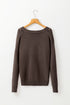 Textured V Neck Button Front Long Sleeve Cardigan