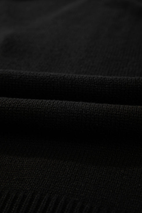Textured V Neck Button Front Long Sleeve Cardigan