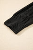 Textured V Neck Button Front Long Sleeve Cardigan