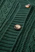 Textured V Neck Button Front Long Sleeve Cardigan