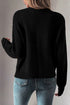 Textured V Neck Button Front Long Sleeve Cardigan