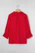 Textured V Neck Collared Oversized Tunic Shirt