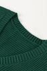Textured V Neck Pocket Detail Cap Sleeve Knit Top