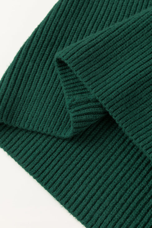 Textured V Neck Pocket Detail Cap Sleeve Knit Top