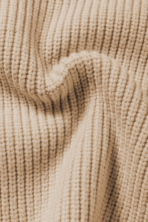 Textured V Neck Pocket Detail Cap Sleeve Knit Top