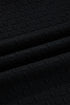 Textured V Neck Puff Sleeve Contrast Trim Top