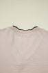 Textured V Neck Scallop Trim Long Sleeve Blouse
