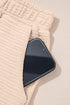 Textured V Neck Solid Casual Short Set