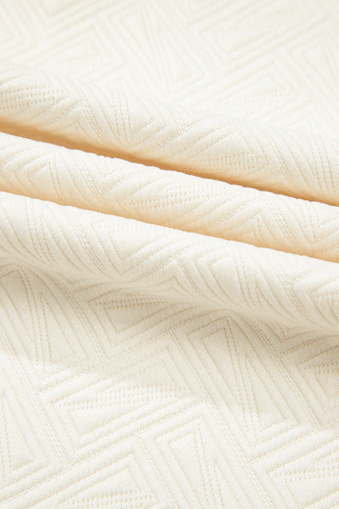 Textured Varsity Half Zip Pullover Top